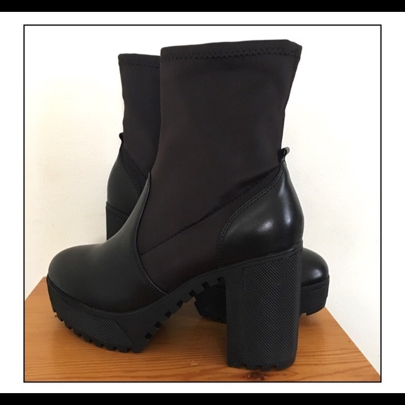 Atelje 71 black platform boots/ neoprene - Picture 3 of 4